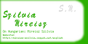 szilvia mireisz business card